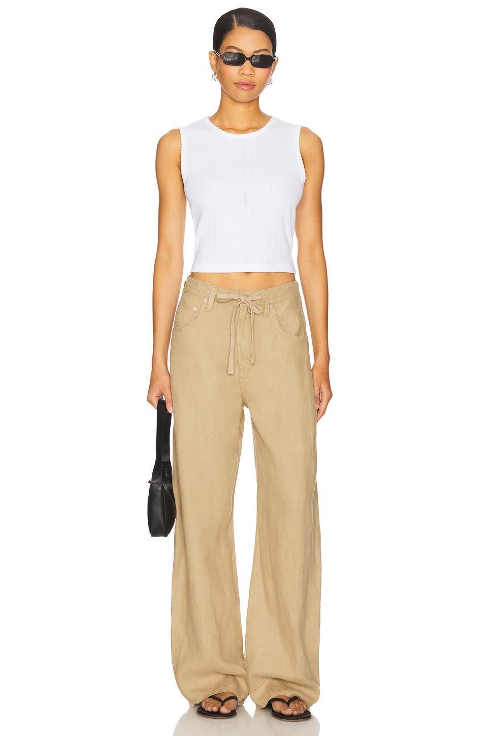 Pointelle Sleeveless Crew Top LESET Product Image