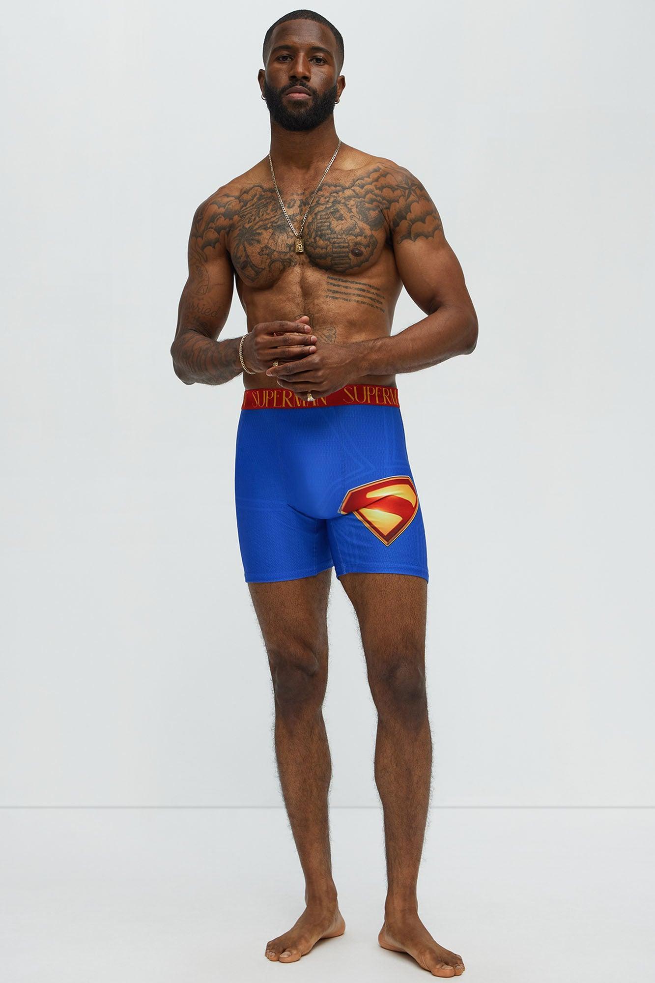 Superman Graphic Boxer Briefs - Blue/combo Product Image