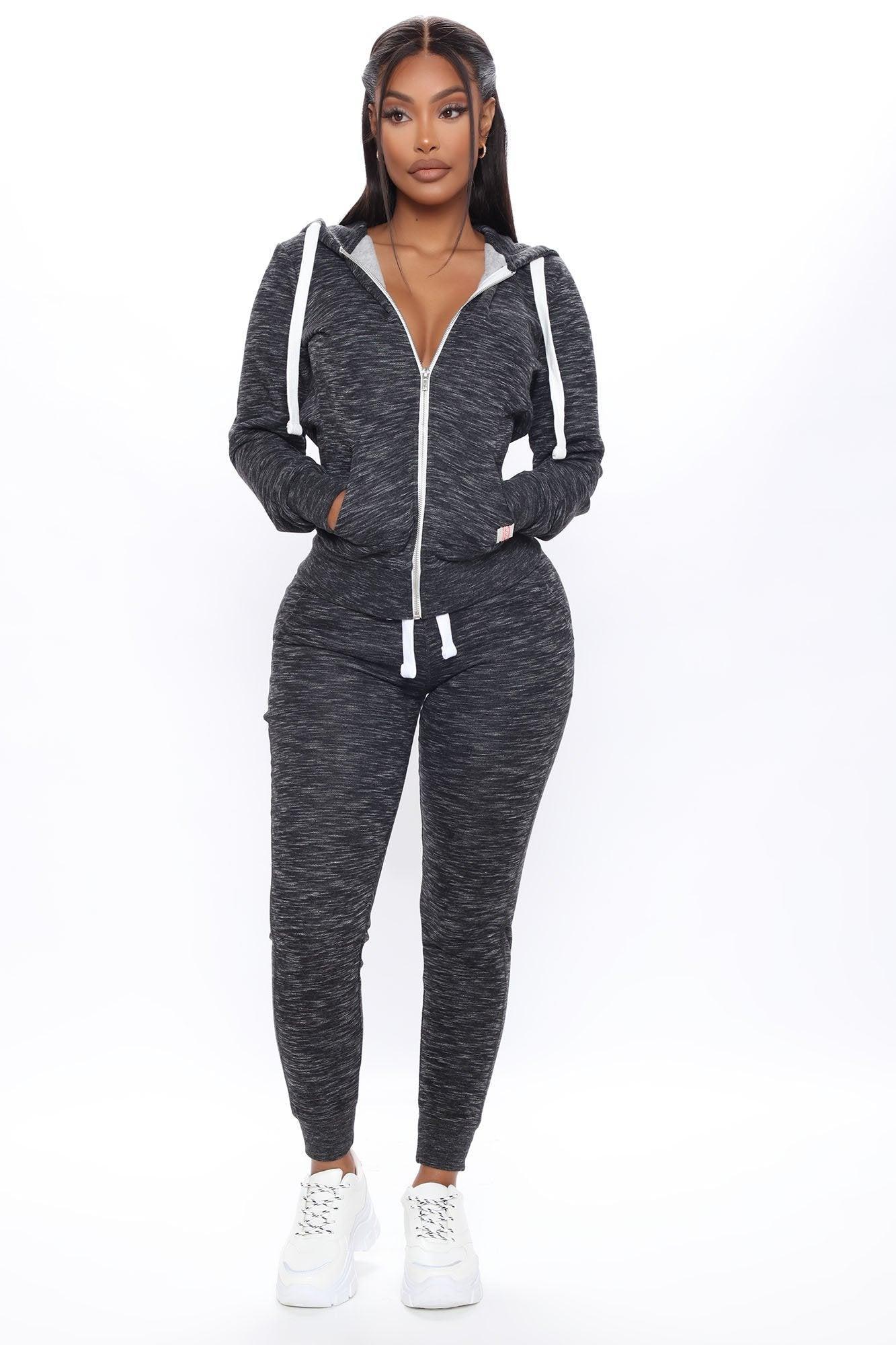 Relaxed Vibe Joggers - Marled Black Product Image