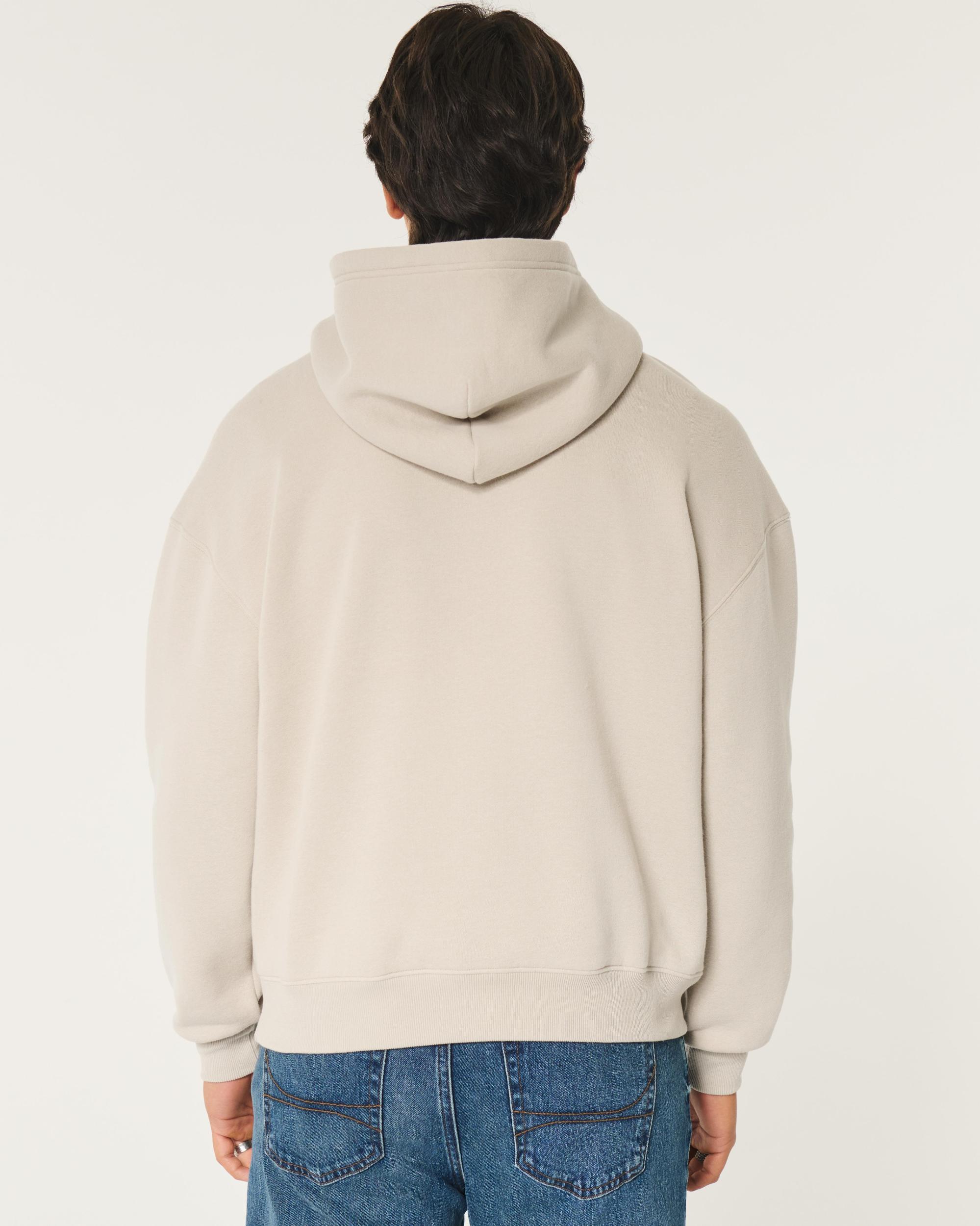 Hollister Feel Good Fleece Boxy Camo Hoodie Product Image