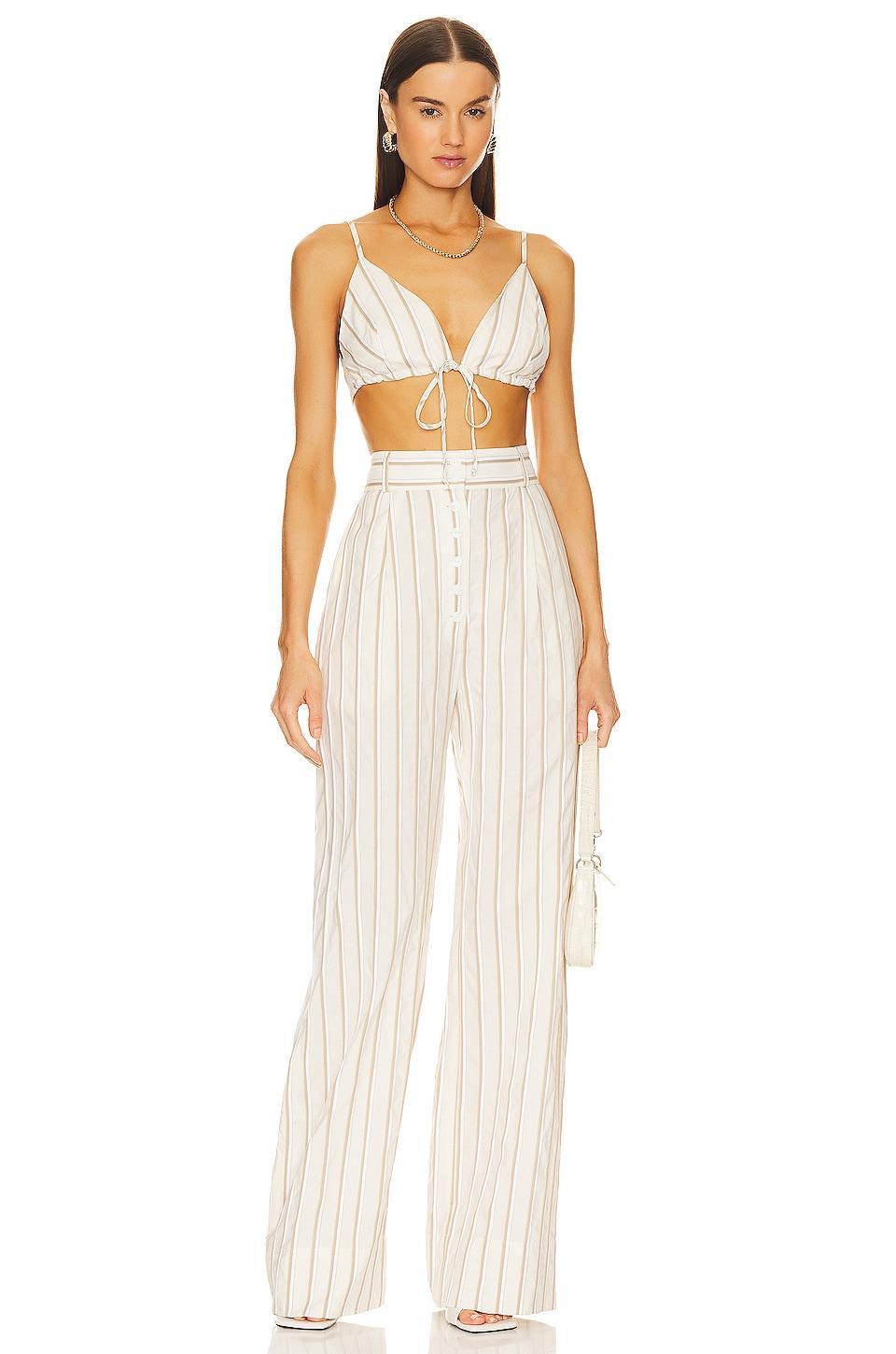 Triangle Tie Front Crop Top MATTHEW BRUCH Product Image