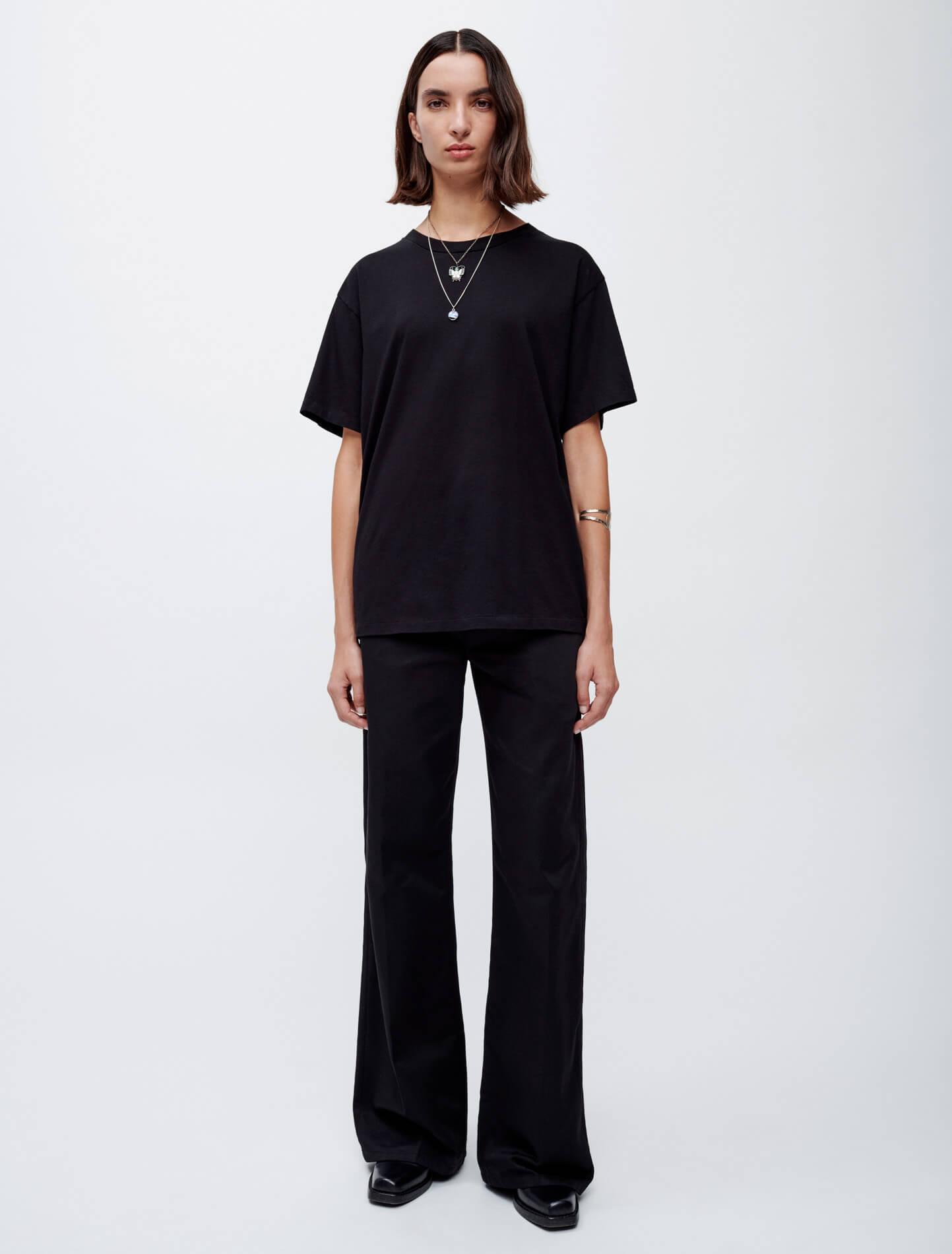 Super Wide Leg Trouser - Black Female Product Image