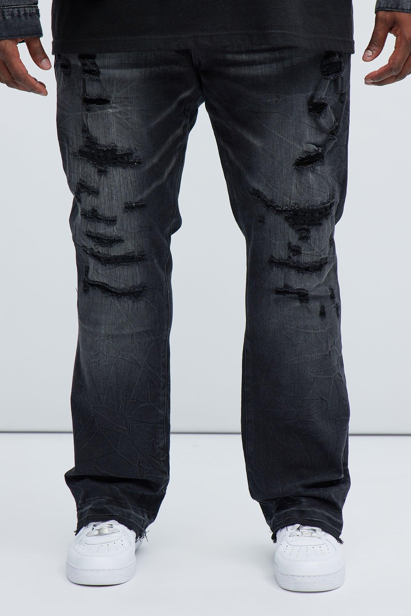 Undercover Slim Stacked Flare Jeans - Black Wash Product Image