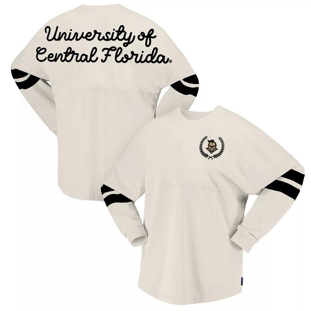 Women's Spirit Jersey Cream UCF Knights Oversized T-Shirt, Size: XXL, Beige Product Image