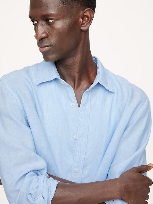 Standard-Fit Linen Shirt Product Image