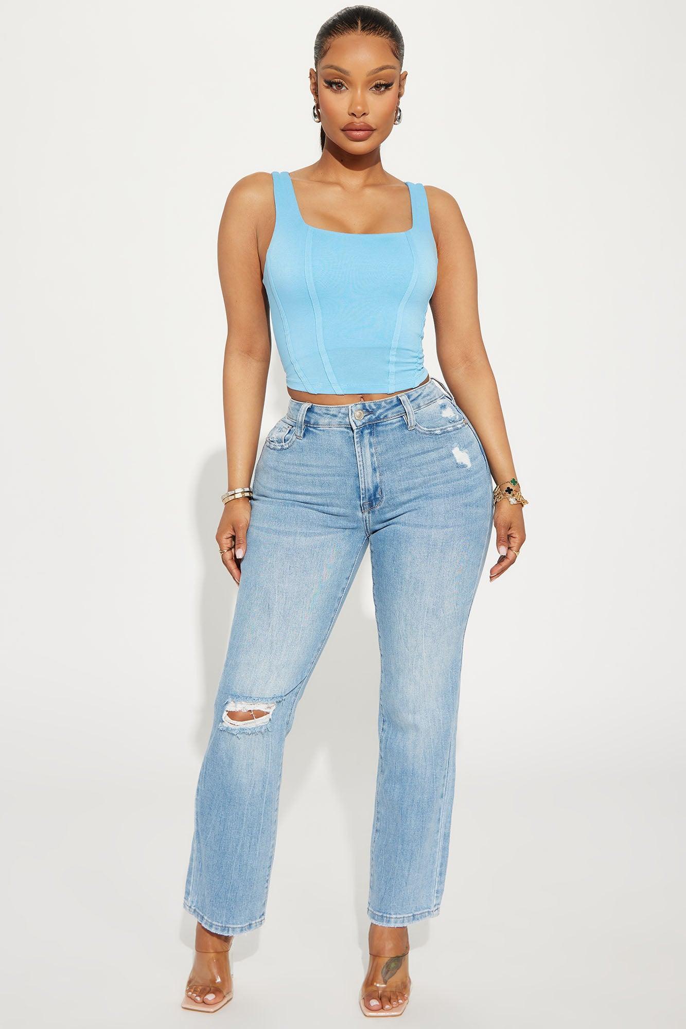 Amanza Corset Top - Blue Product Image