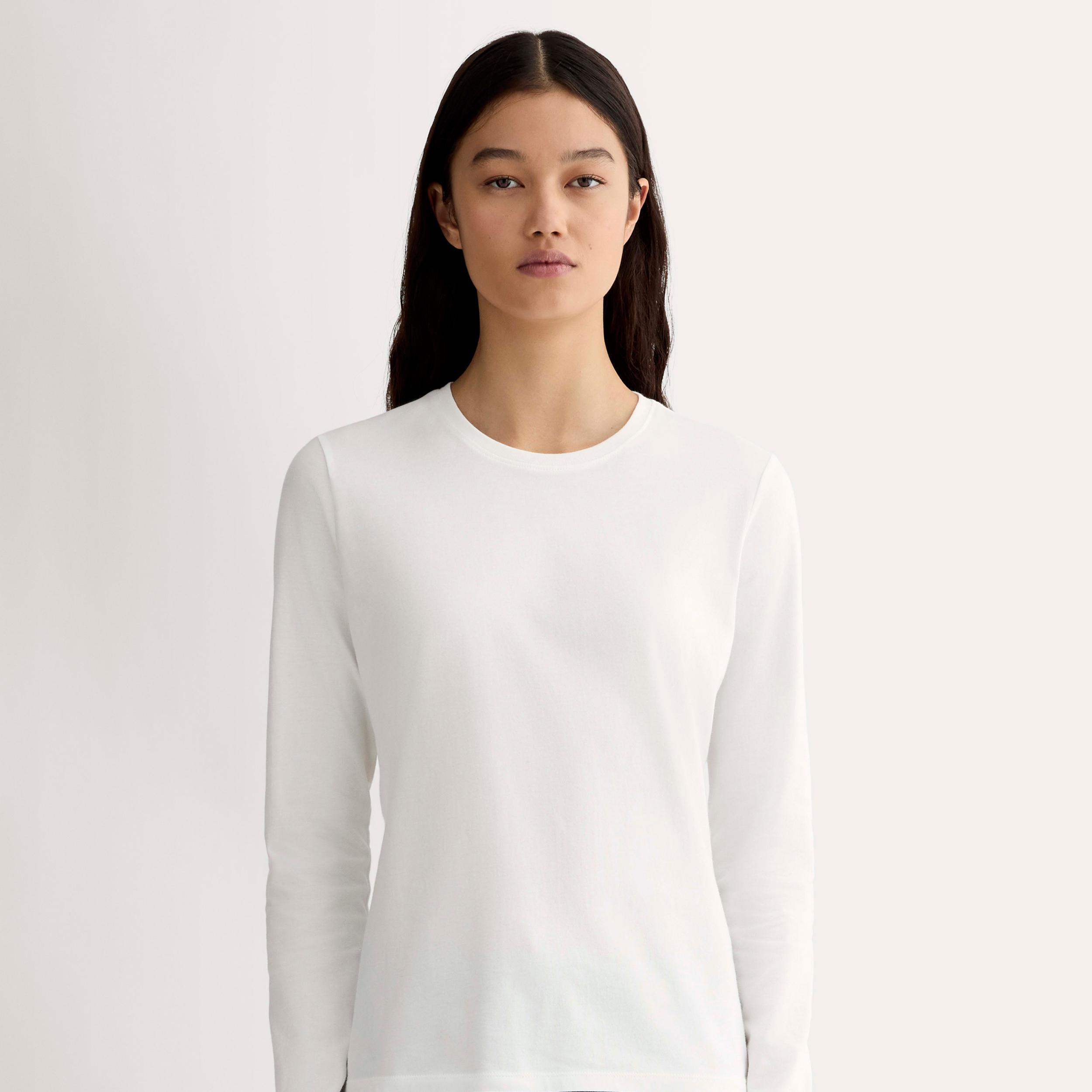 Womens Slim Long-Sleeve Crew in Essential Cotton Sweater by Everlane Product Image