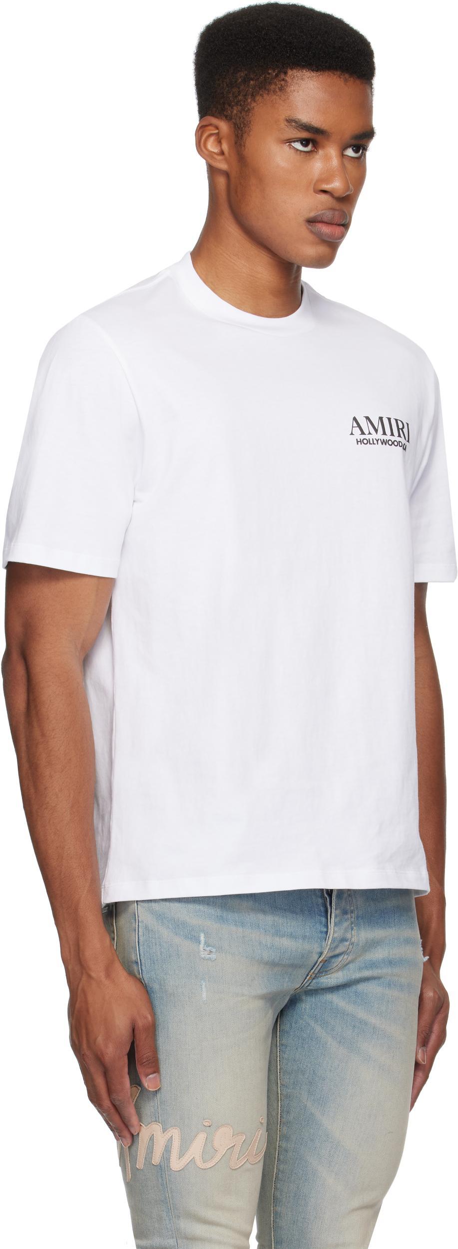 AMIRI Bones Stacked Cotton T-shirt In White Product Image