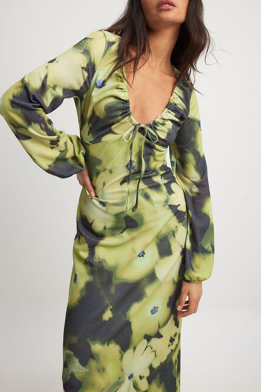 Jersey Balloon Sleeve Midi Dress Product Image