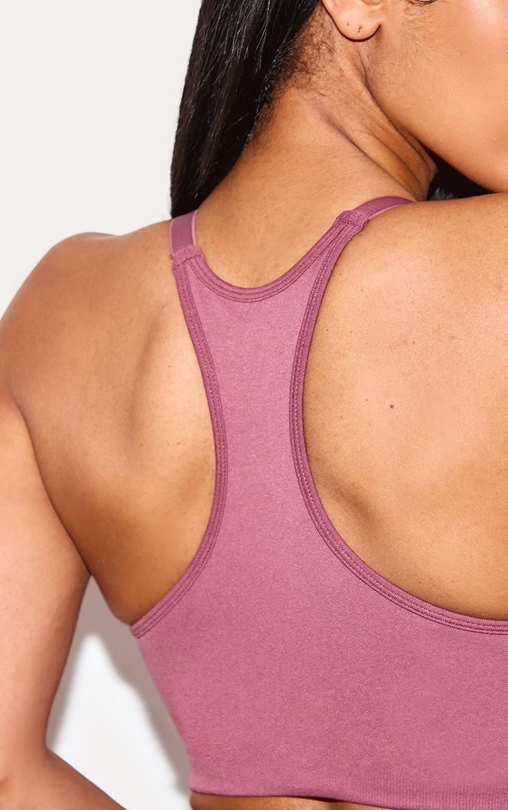 Shape Burgundy Seamless Active Cupped Sports Bra Product Image
