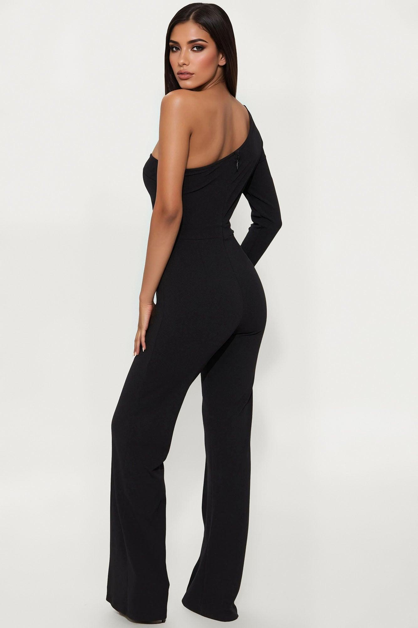 Elenora Wide Leg Jumpsuit - Black Product Image