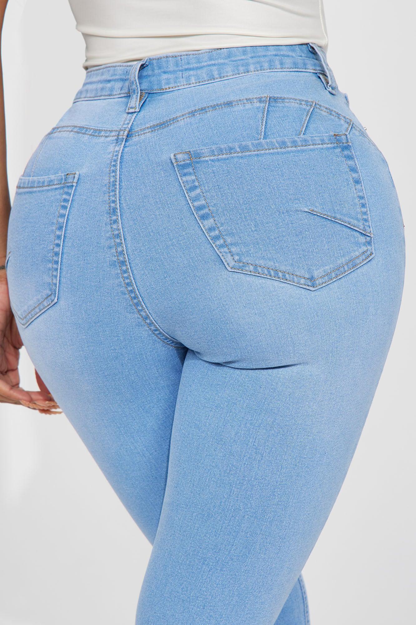 Mesa Booty Lifting High Rise Stretch Skinny Jeans - Light Wash Product Image