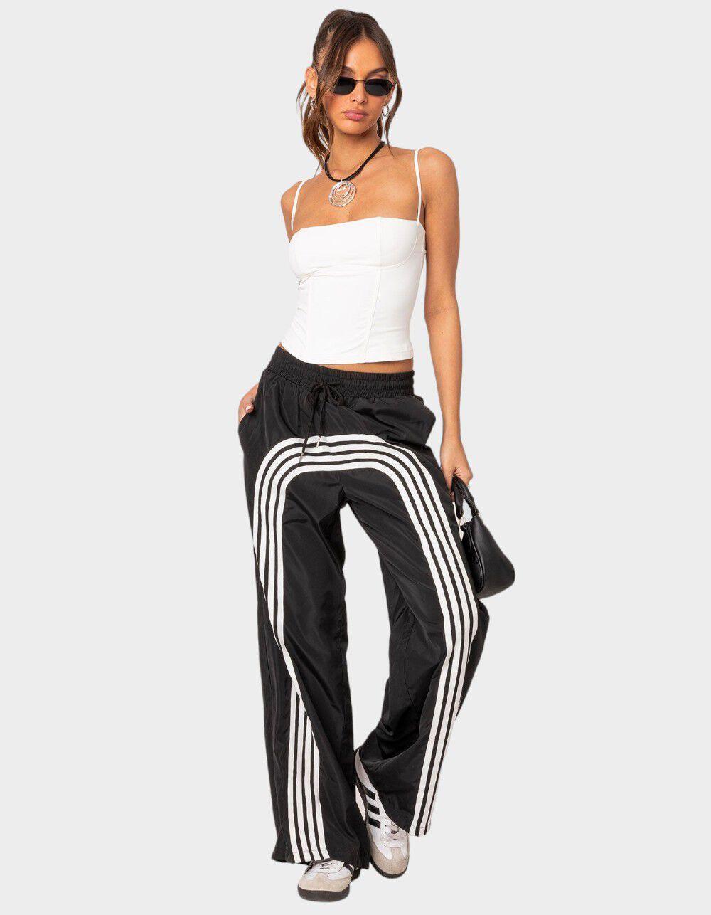 EDIKTED Wilda Striped Nylon Track Pants Product Image