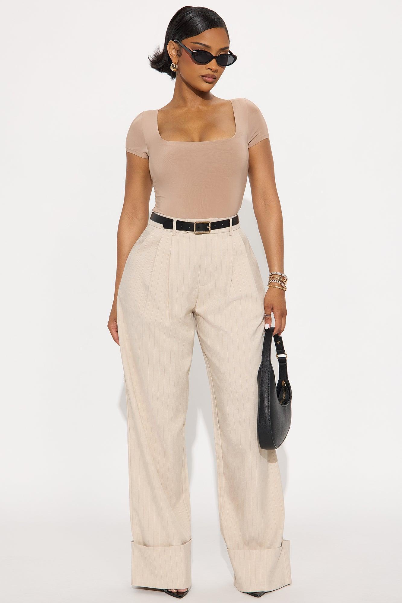 All Day Double Lined Bodysuit - Taupe Product Image