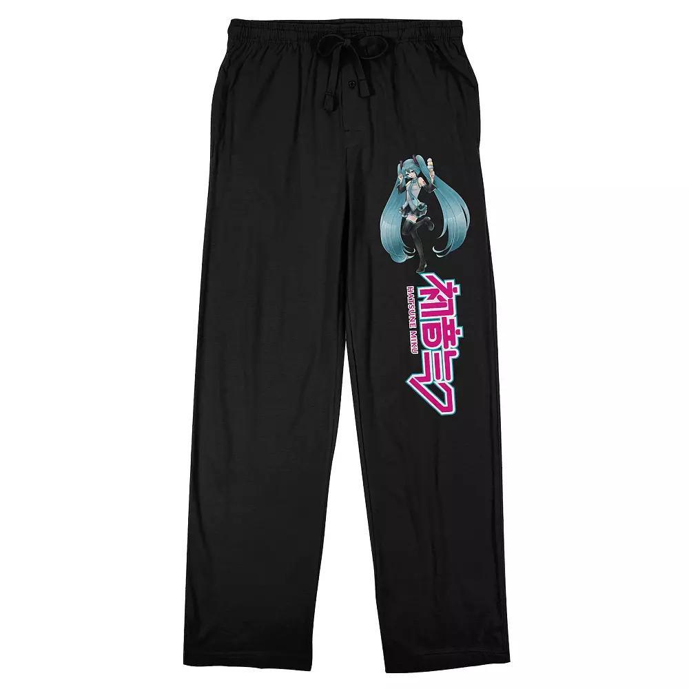Men's Hatsune Miku Logo Sleep Pants, Size: XL, White Product Image