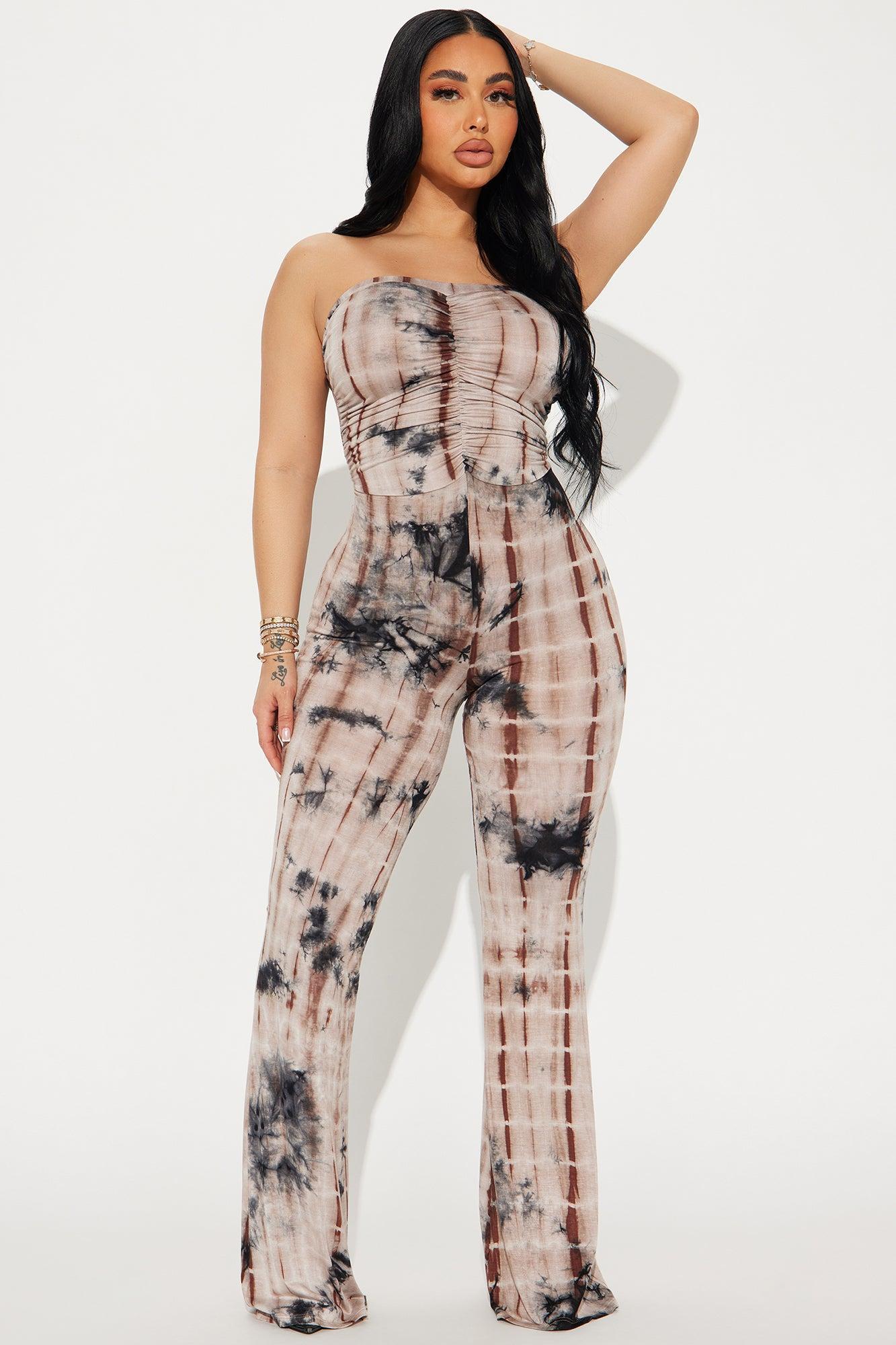 Always In Element Tie Dye Jumpsuit - Brown/combo Product Image
