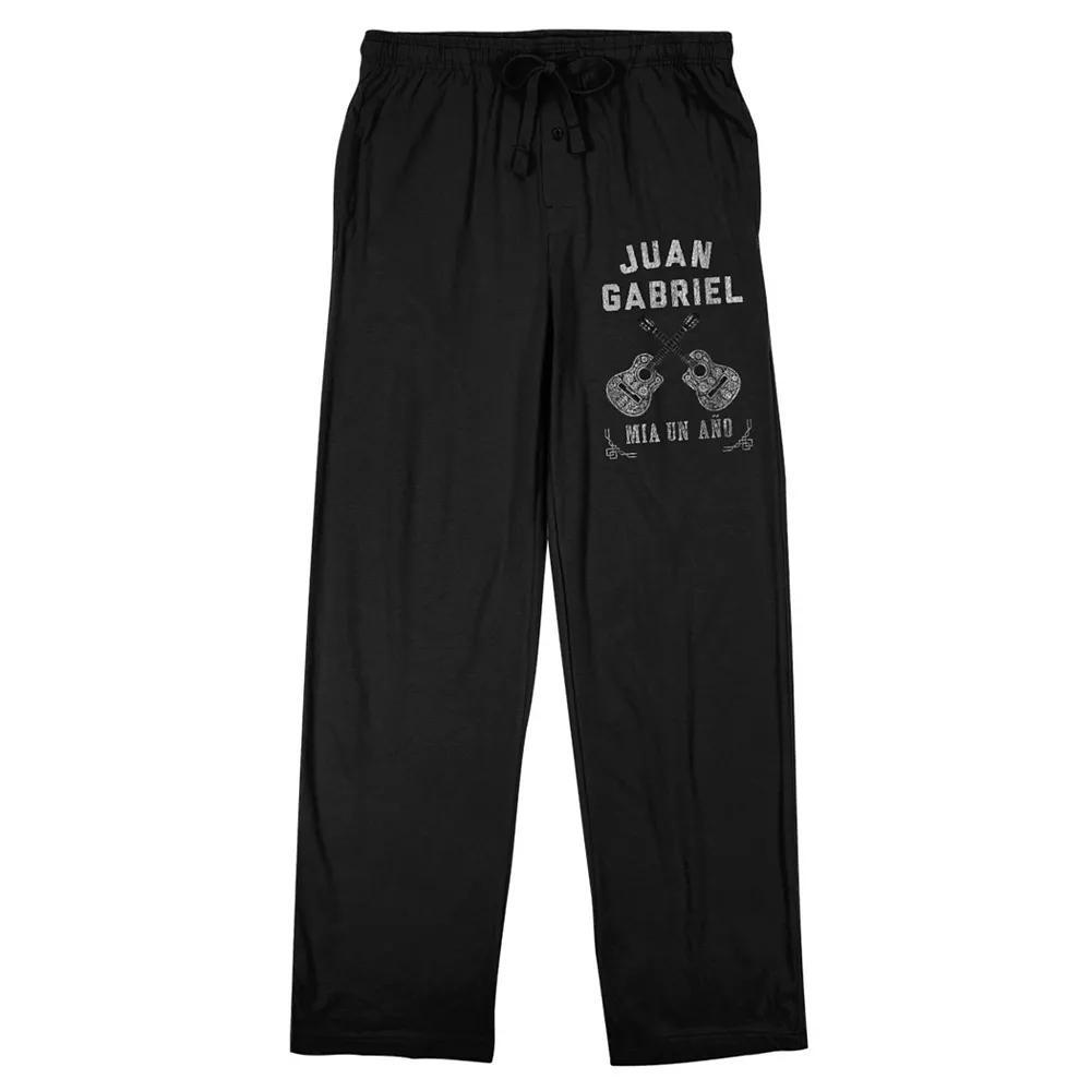Men's Juan Gabriel Guitars Sleep Pants, Size: Large, Black Product Image