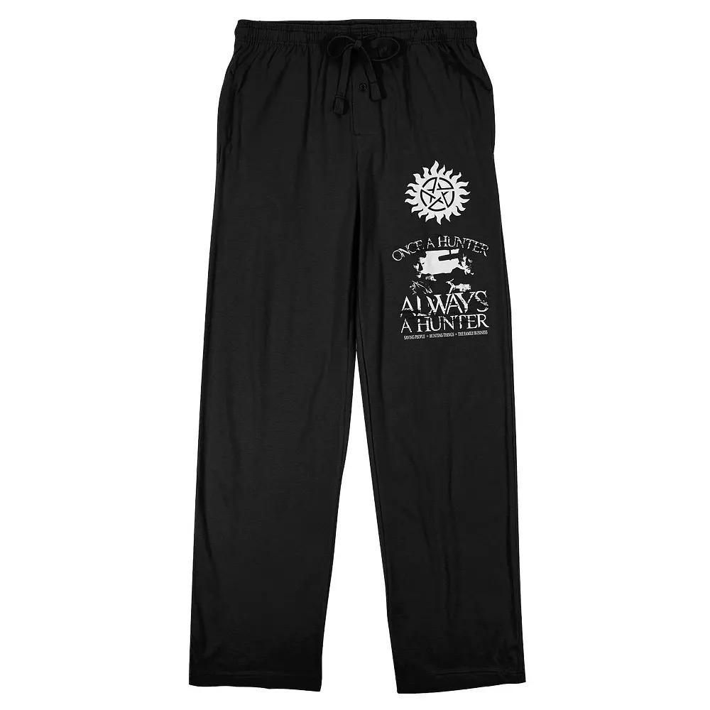 Men's Supernatural Always a Hunter Pajama Pants, Size: Large, Black Product Image