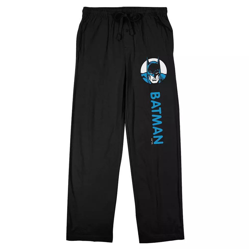 Men's Batman Character Circle Sleep Pants, Size: Large, Black Product Image