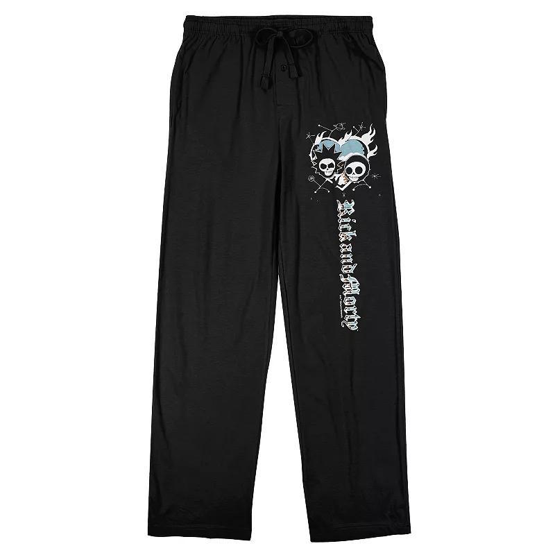Men's Rick And Morty Skeleton Pajama Pants, Size: XXL, Black Product Image