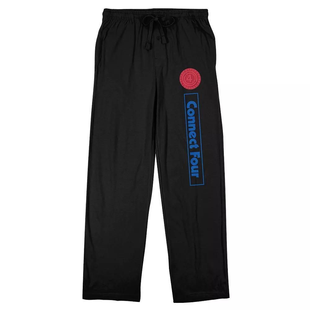 Men's Connect Four Game Logo Sleep Pants, Size: XL, Black Product Image