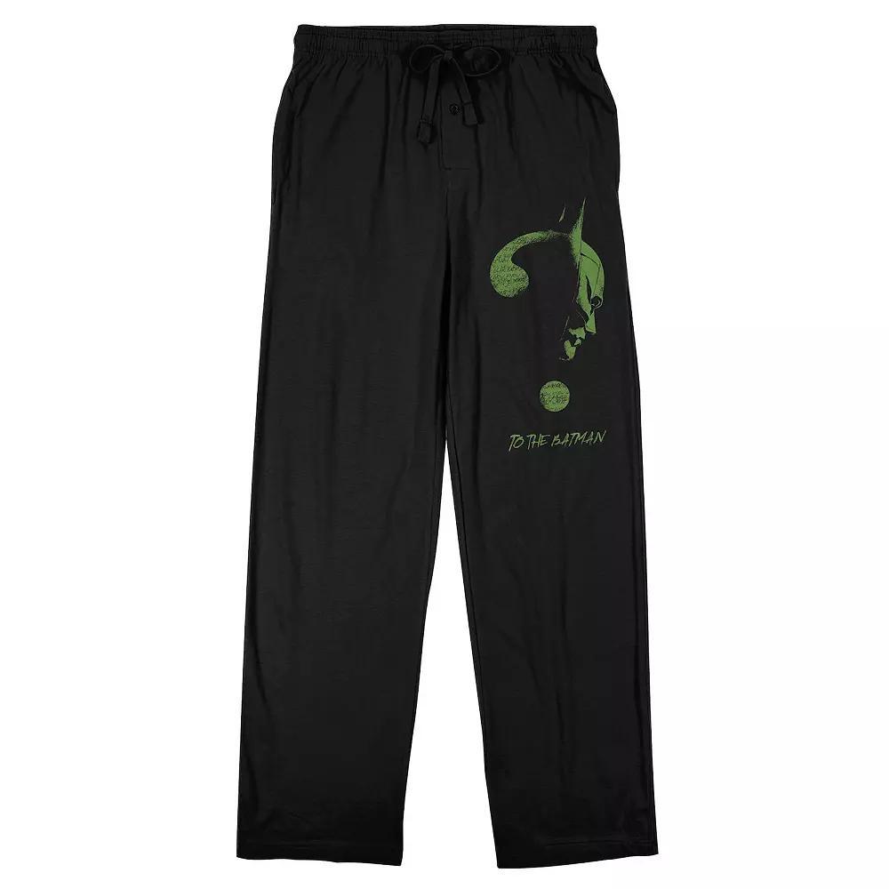 Men's The Batman Riddle Sleep Pants, Size: XL, Black Product Image