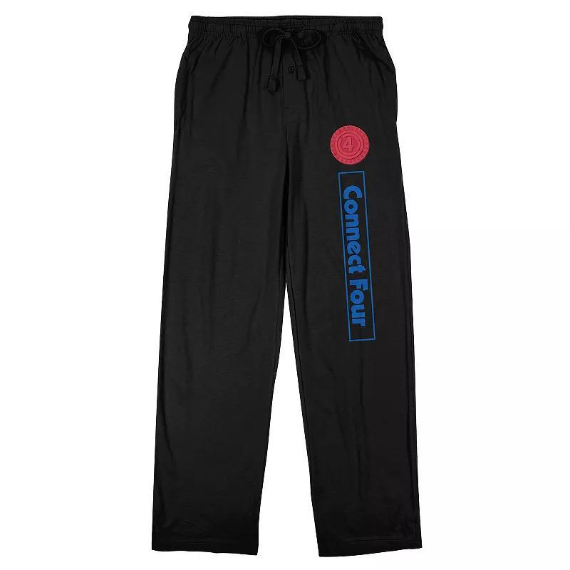 Men's Connect Four Game Logo Sleep Pants, Size: XL, Black Product Image