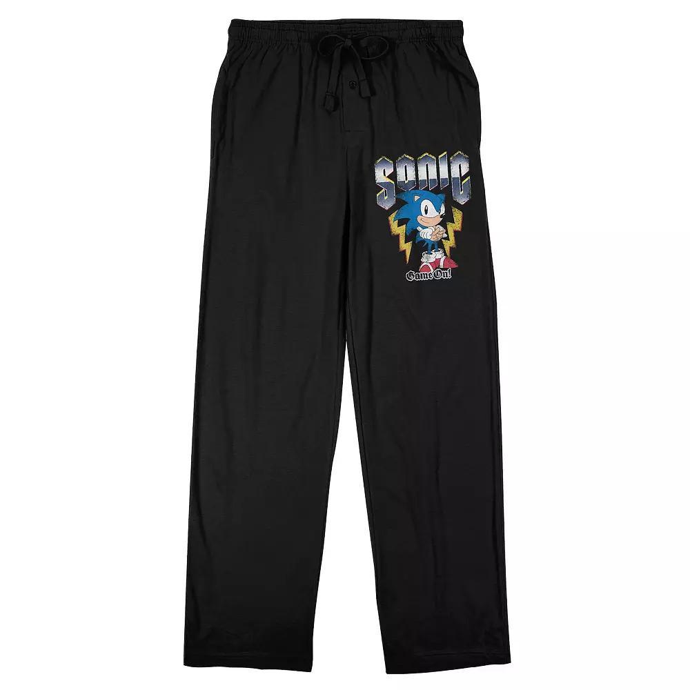 Men's Sonic the Hedgehog "Game On" Sleep Pants, Size: XXL, Black Product Image