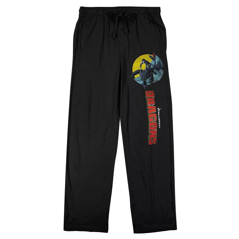 Men's Jurassic Park Logo Sleep Pants, Size: Small, Black Product Image