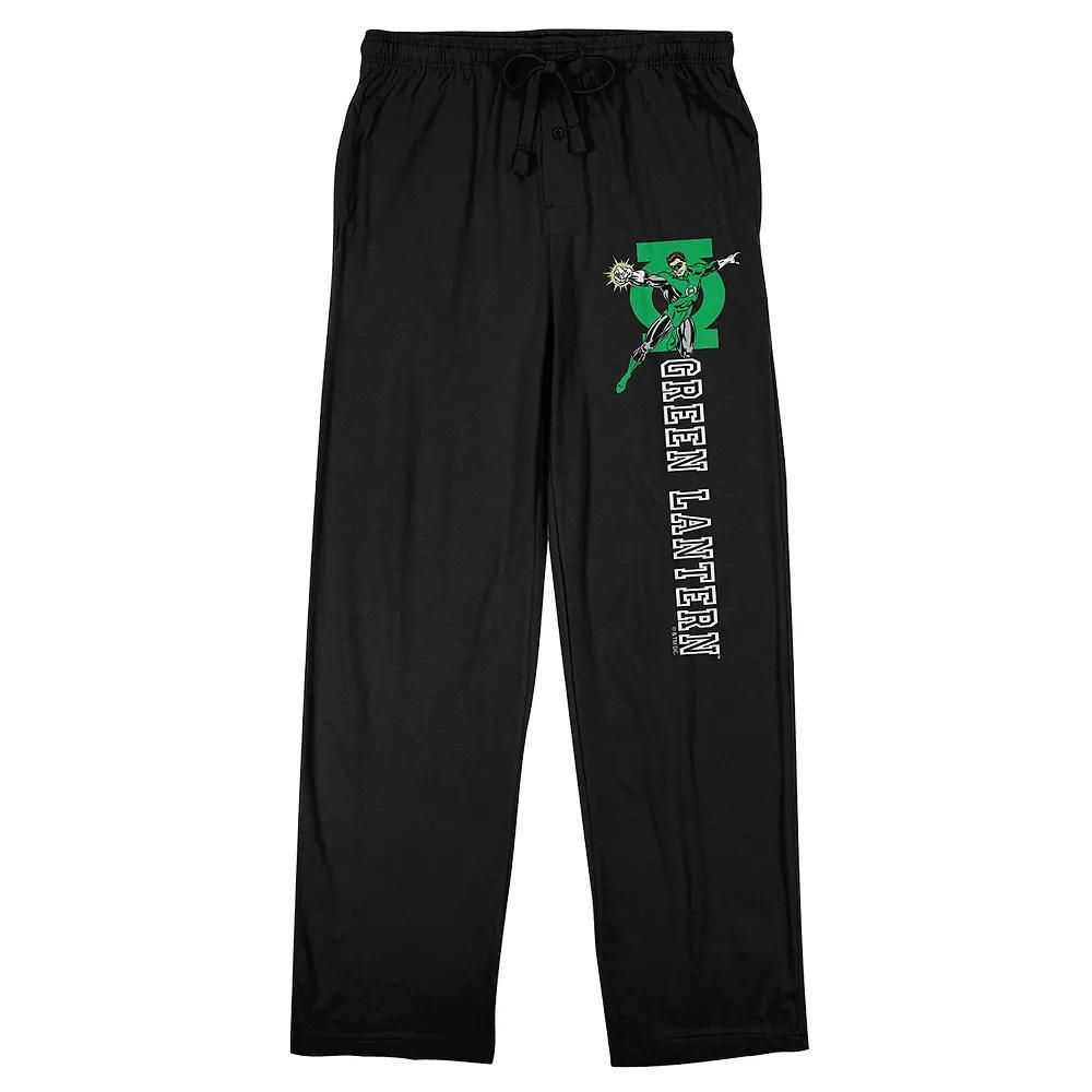 Men's Green Lantern Sleep Pants, Size: Small, Black Product Image