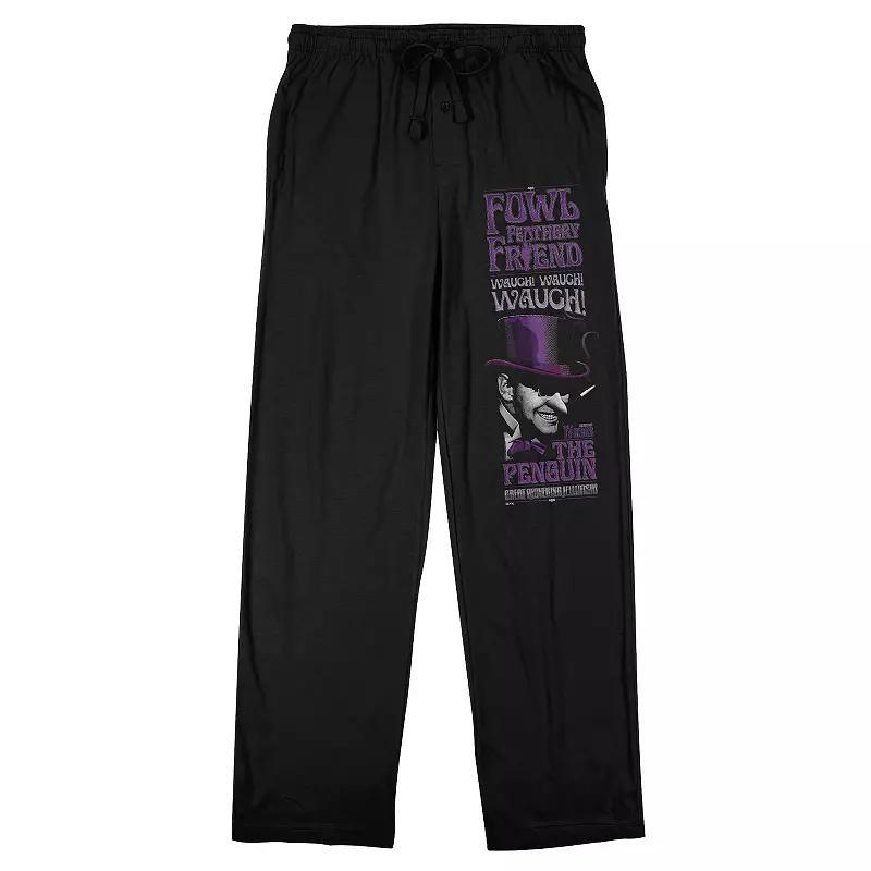 Men's Original & Unrestored DC Comics Batman 66 Pajama Pants, Size: Small, Black Product Image