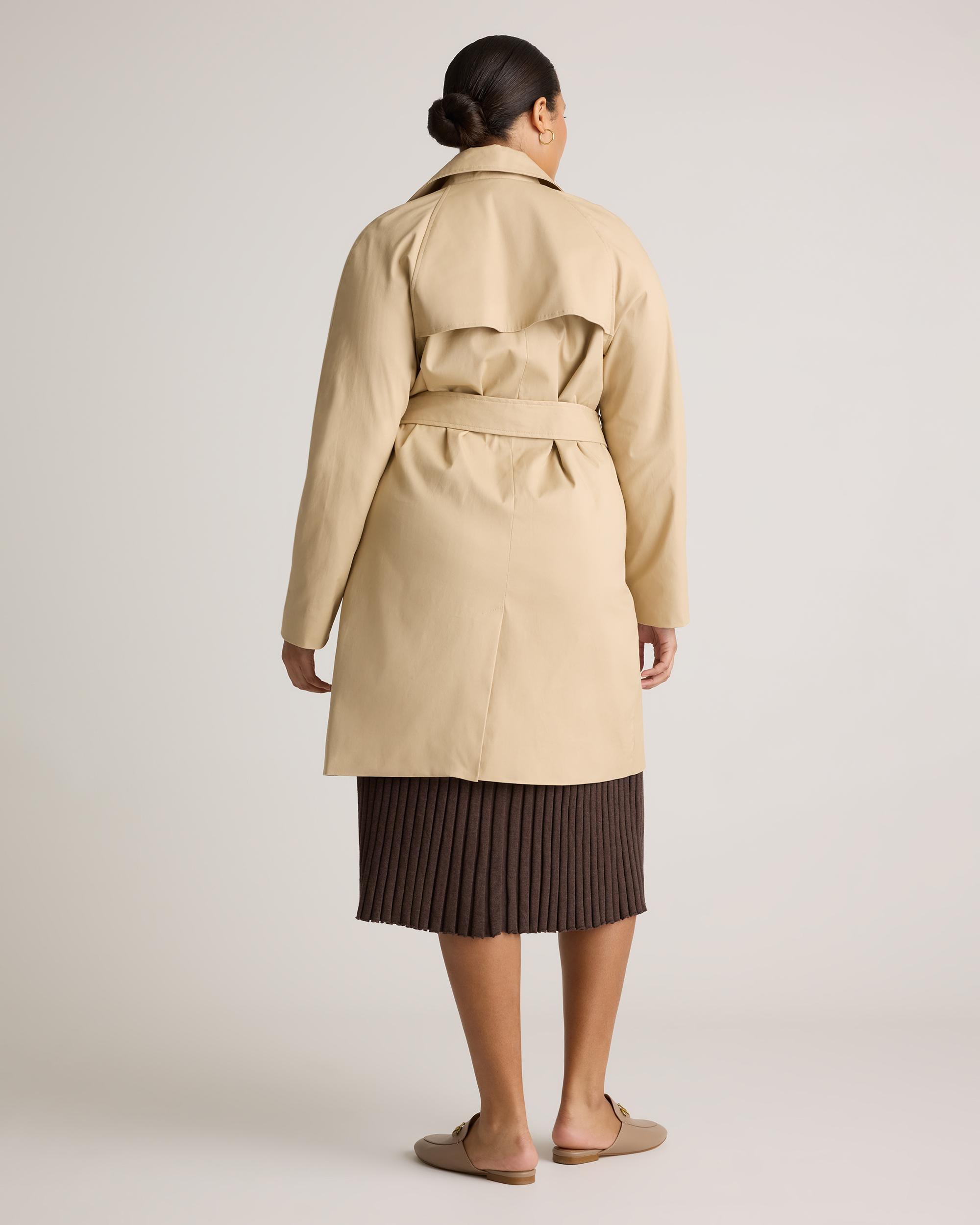 Quince | Women's Comfort Stretch Trench Coat Size XL, Organic Cotton Product Image