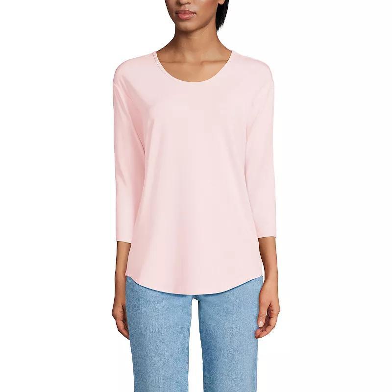 Women's Lands End Lightweight Jersey Tunic Top, Size: Medium, Black Product Image