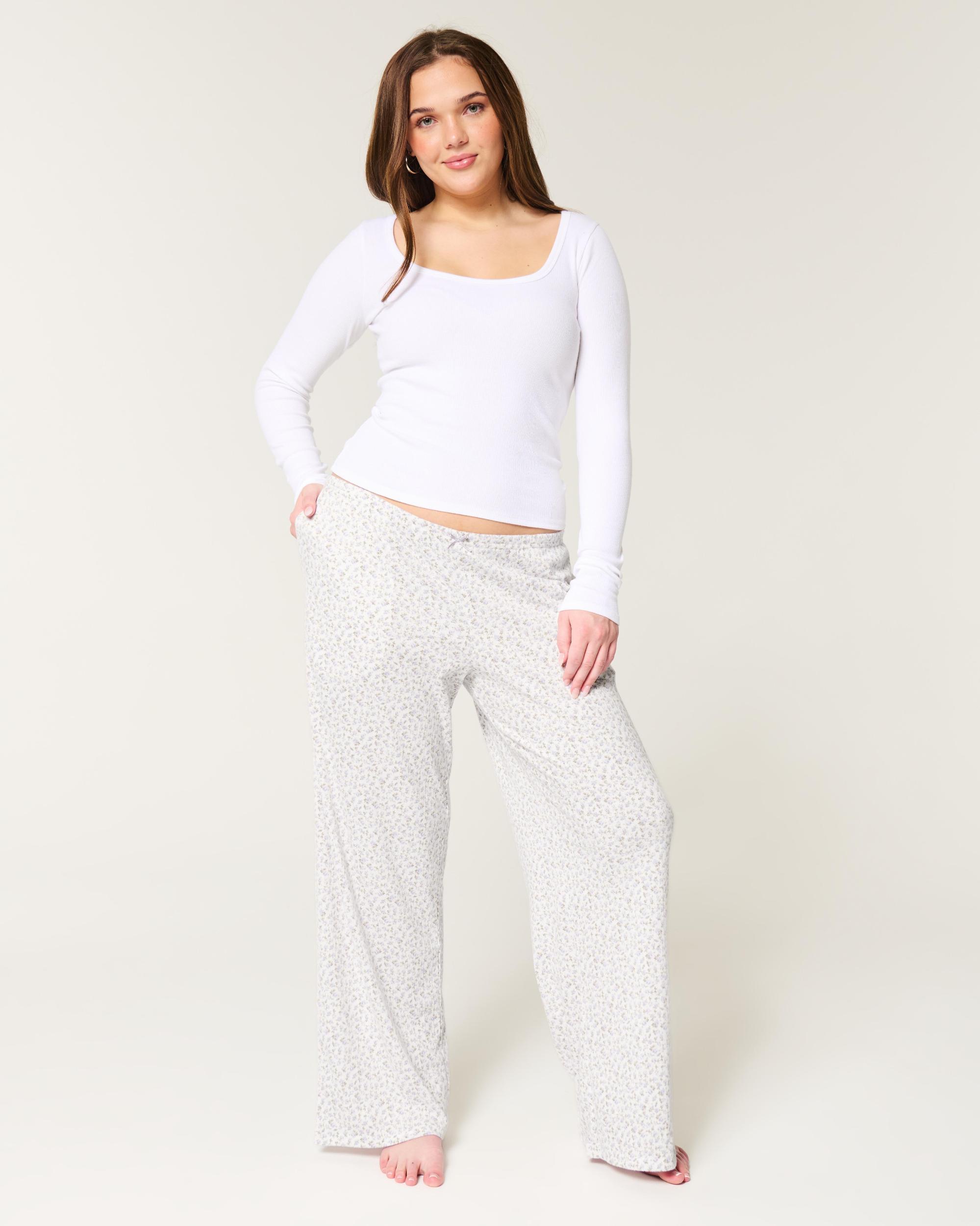 Bear Graphic Pajama Pants Product Image
