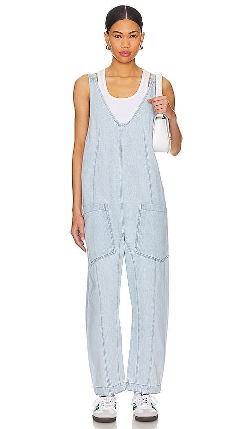 Free People High Roller Scoop Neck Sleeveless Denim Jumpsuit Product Image