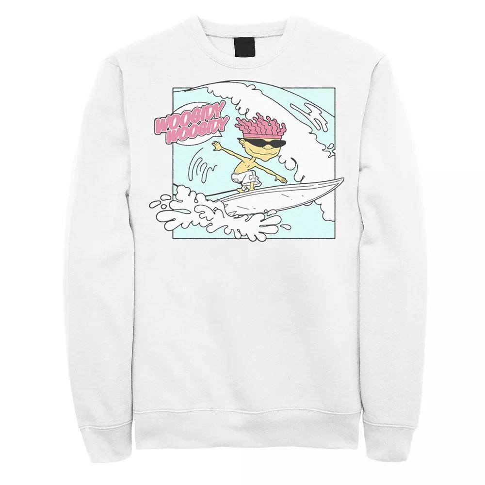 Men's Nickelodeon Rocket Power Otto Woogidy Woogidy Surfs Up Sweatshirt, Size: Small, White Product Image