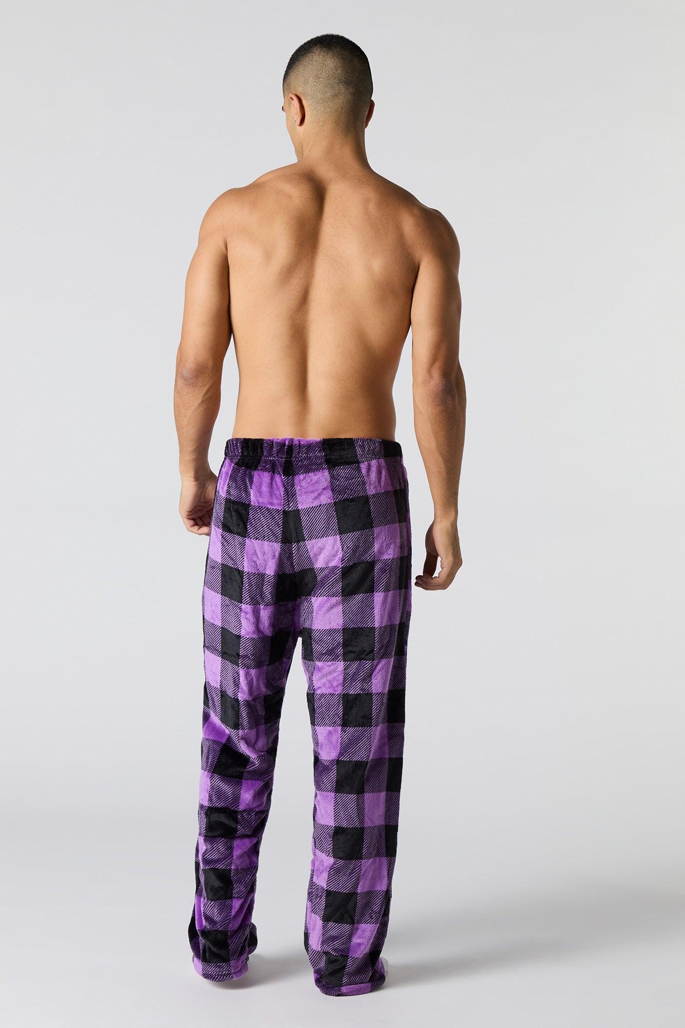 Printed Plush Pajama Pant Male Product Image