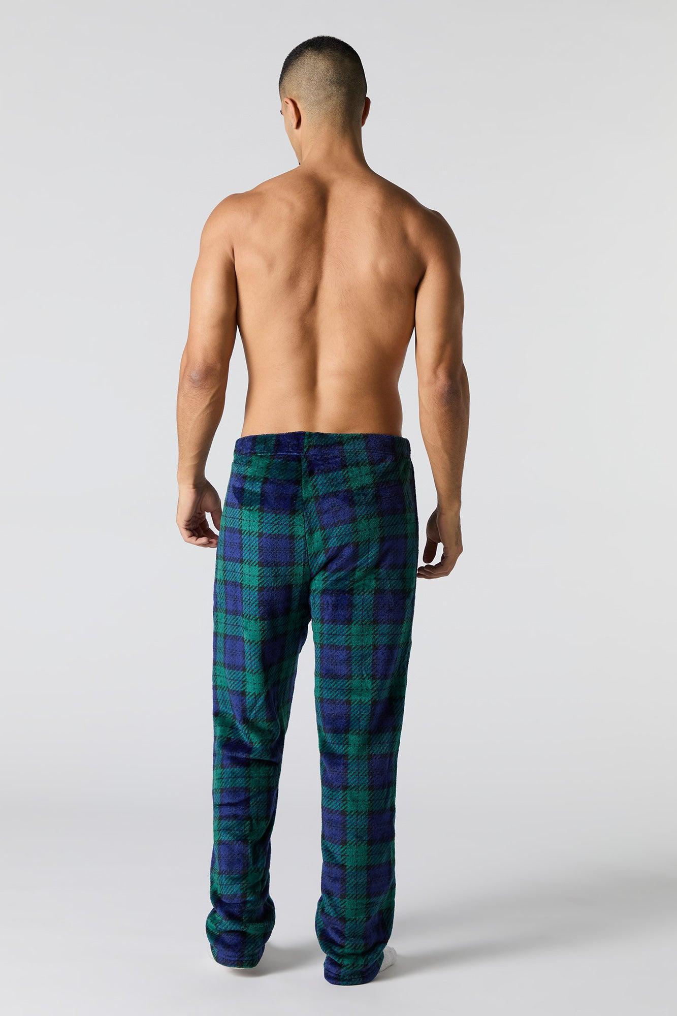 Printed Plush Pajama Pant Male Product Image