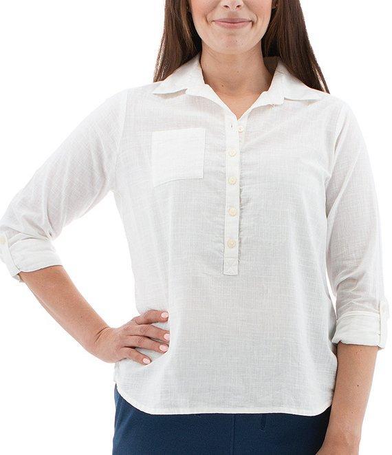 Aventura Devon Collared Long Sleeve Top Product Image