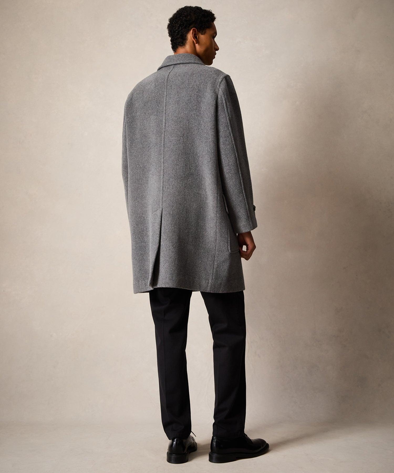 Italian Wool Car Coat in Light Grey Product Image