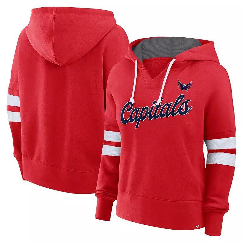 Women's Fanatics Red Chicago Blackhawks Seize Fleece Pullover Hoodie, Size: Small Product Image