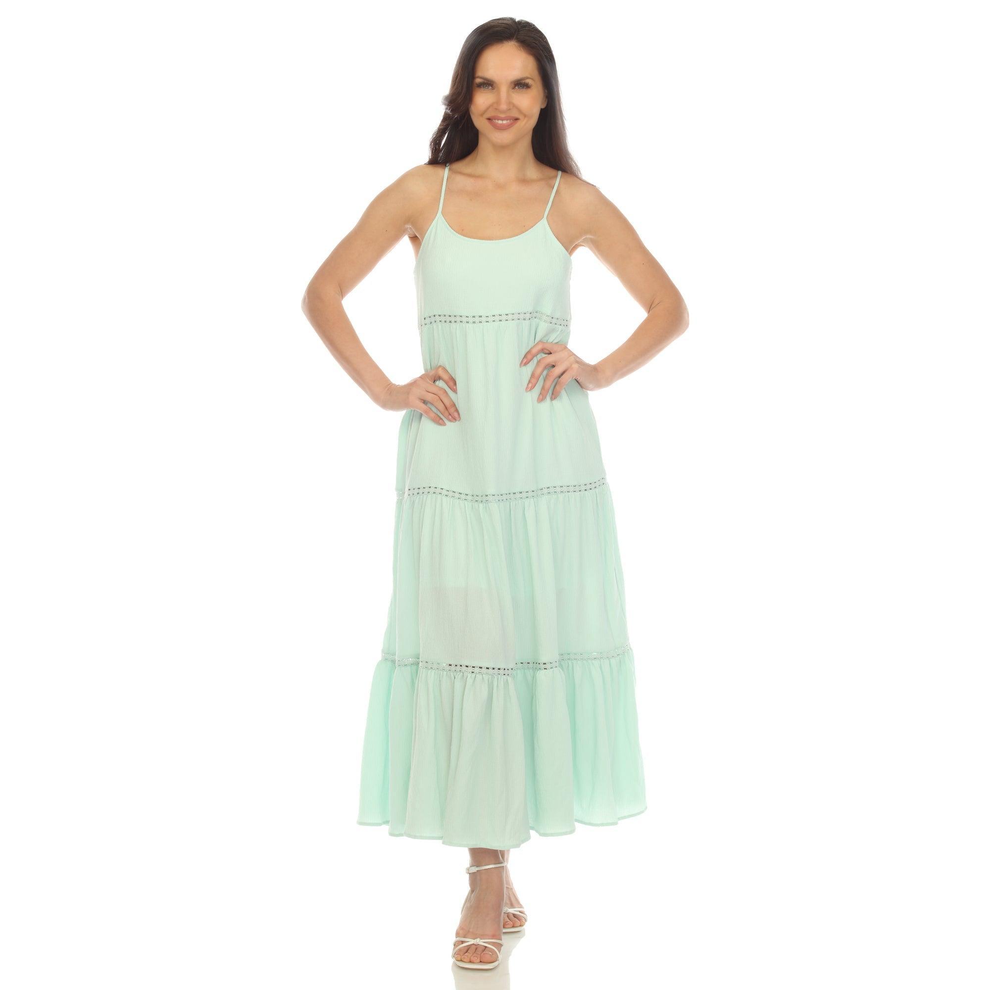 Women's Scoop Neck Tiered Maxi Dress Female Product Image