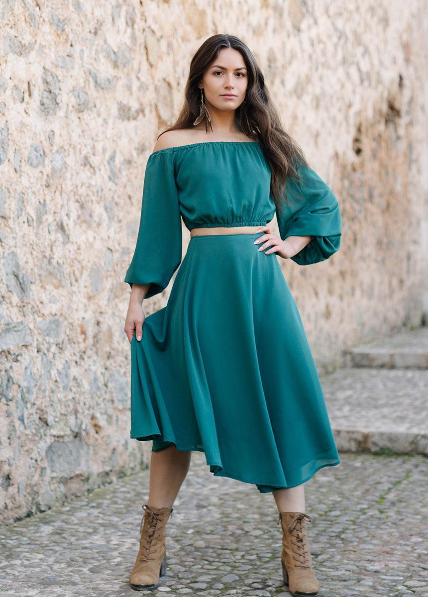 Magali Top in Ocean Green Female Product Image