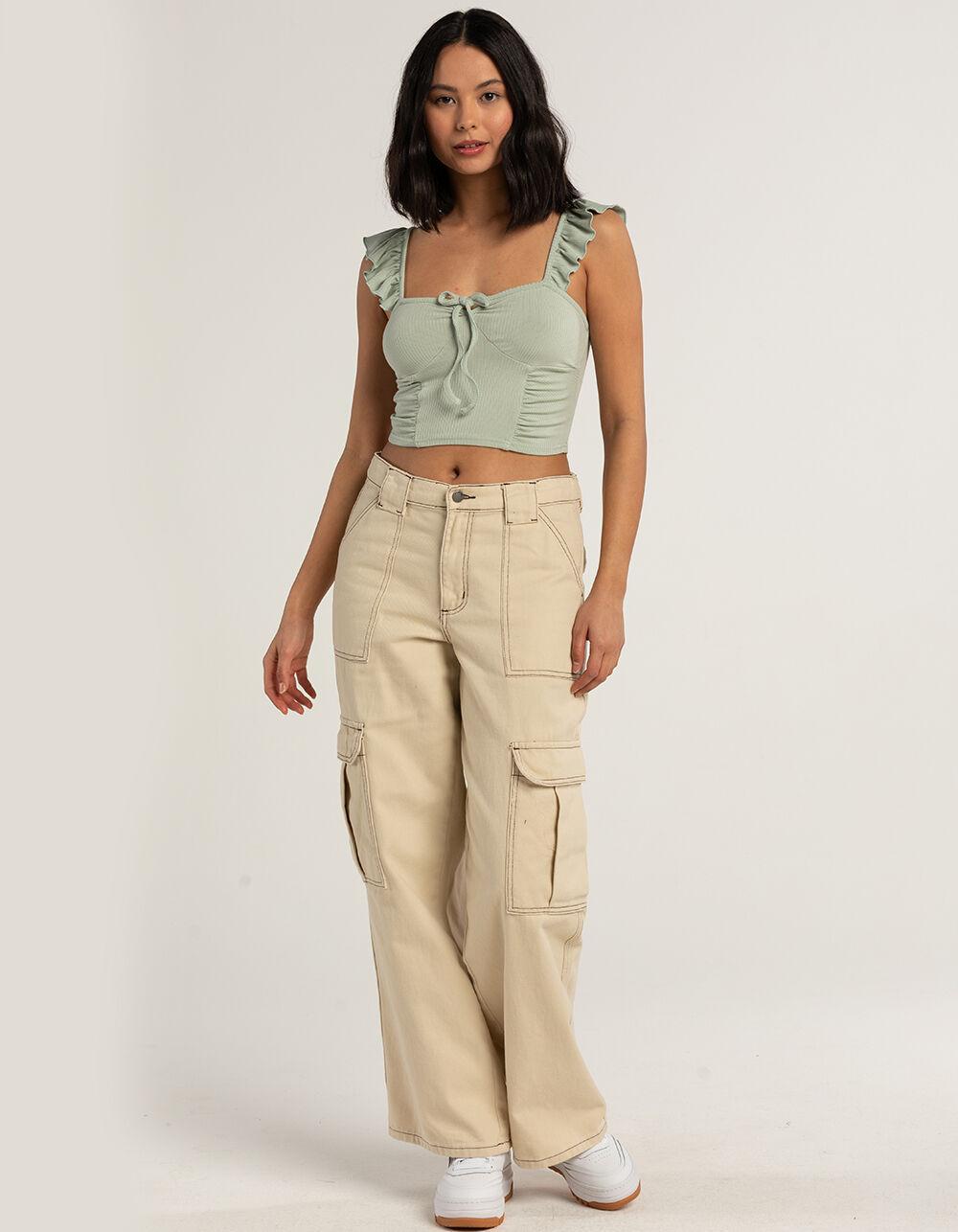 RSQ Womens Flutter Sleeve Cami - SAGE Product Image