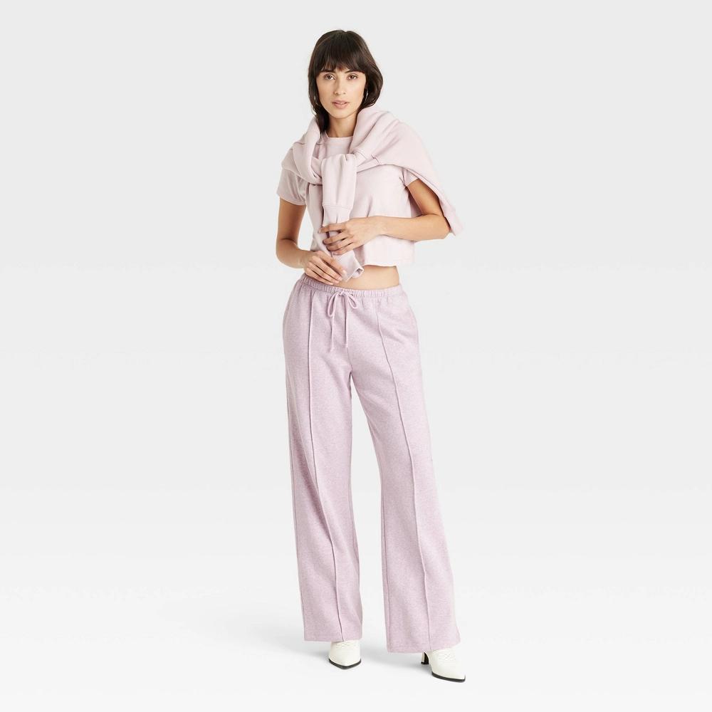 Womens High-Rise Wide Leg Sweatpants - Universal Thread Mauve M Product Image