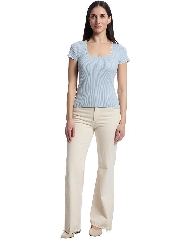 Short Sleeve V-Neck Pullover Sweater Product Image