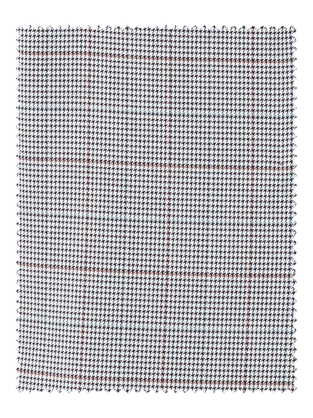 Microfiber Houndstooth Pleated Pants - Black/white Houndstooth Product Image