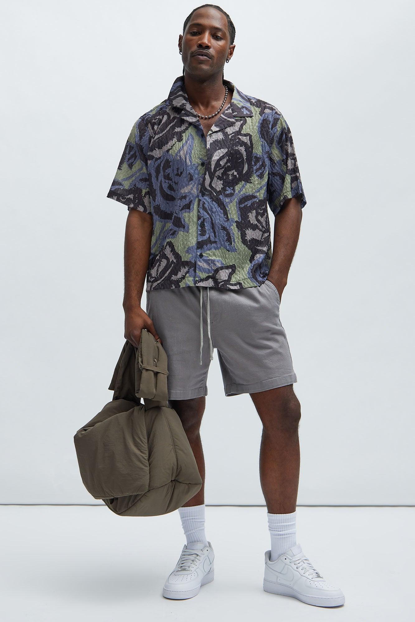 Twill Volley Shorts - Grey Product Image