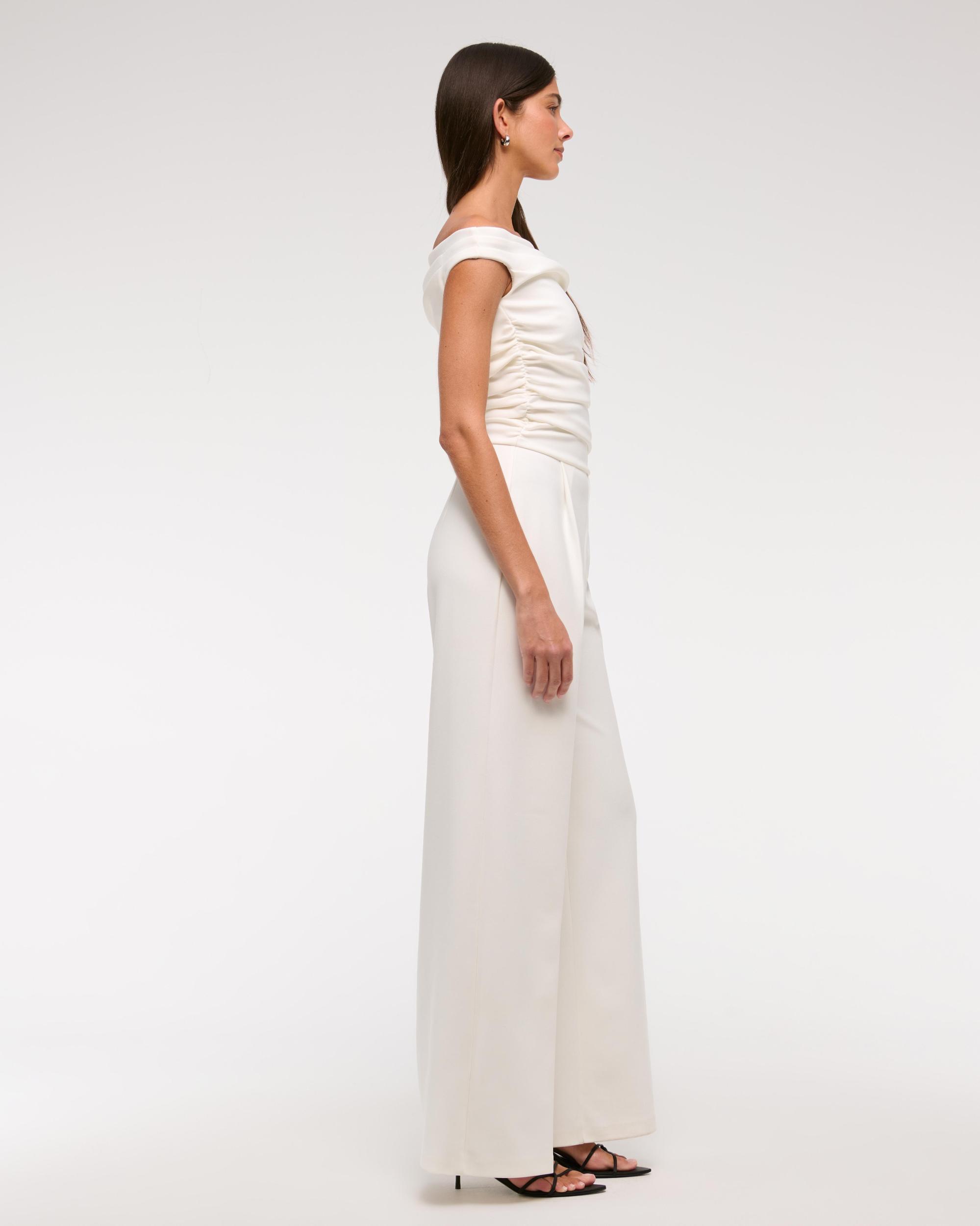 Off-The-Shoulder Draped Jumpsuit Product Image