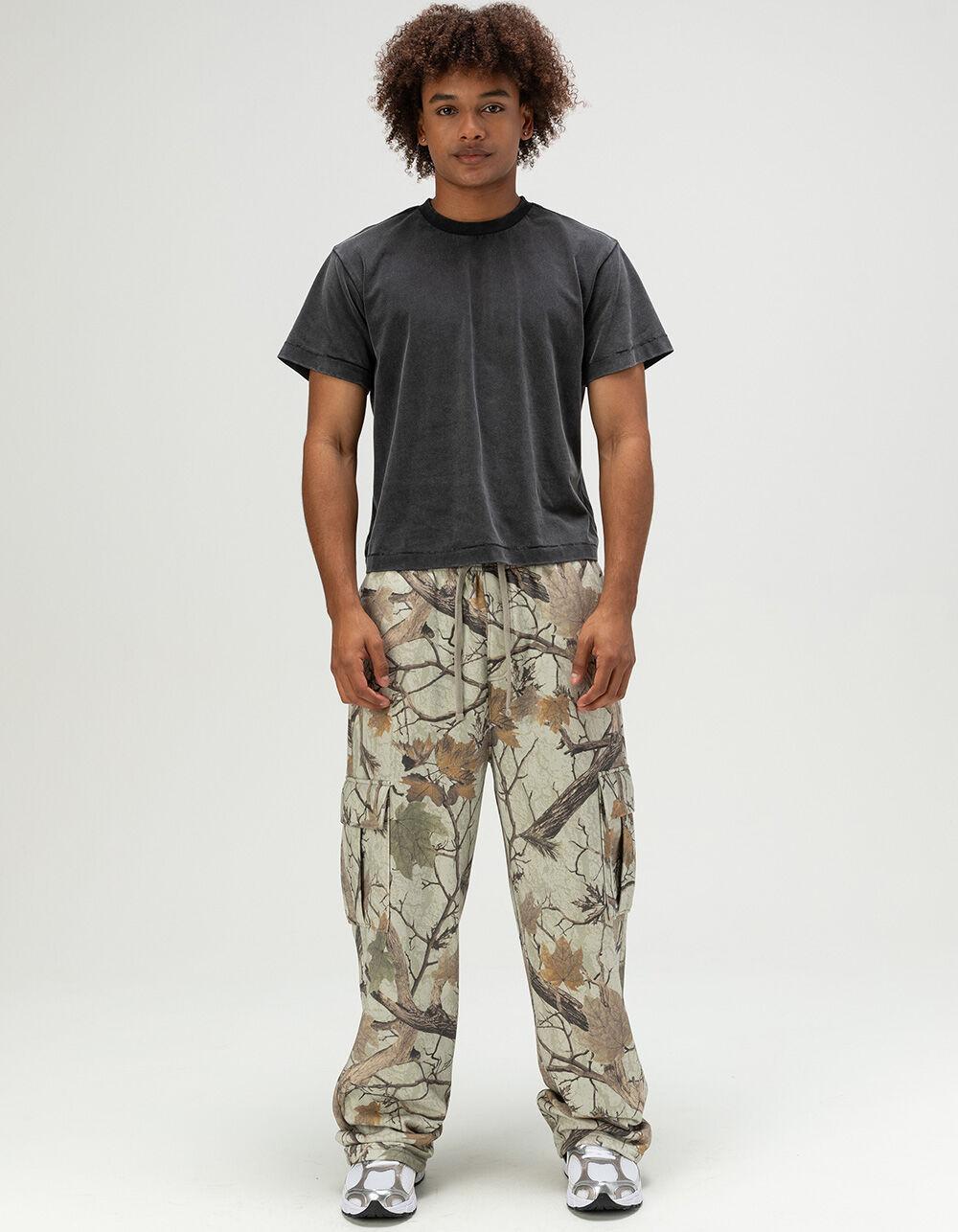 RSQ Mens Baggy Cargo Sweatpants - CAMO BLACK Product Image